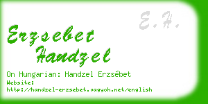 erzsebet handzel business card